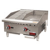 Omcan CE-CN-12C12G - 24" Gas Charbroiler/Griddle Combo Unit - 65,000 BTU