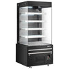 Omcan RS-CN-0900 - 37" Floor Model Open Cooler with Black Exterior - 19.7 Cu. Ft.