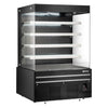 Omcan RS-CN-1800 - 72" Floor Model Open Cooler with Black Exterior - 40.9 Cu. Ft.