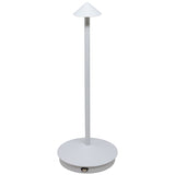 Omcan - Rechargeable LED Table Lamp with Small Arrow Shade - Aluminum