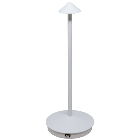 Omcan - Rechargeable LED Table Lamp with Small Arrow Shade - Aluminum