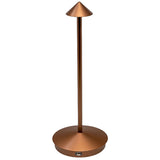 Omcan - Rechargeable LED Table Lamp with Small Arrow Shade - Aluminum