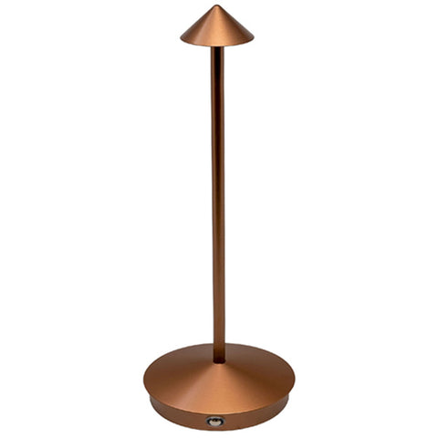 Omcan - Rechargeable LED Table Lamp with Small Arrow Shade - Aluminum