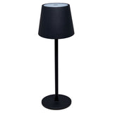 Omcan - Rechargeable LED Table Lamp with Regular Shade - Aluminum