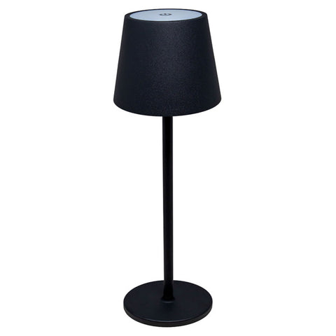 Omcan - Rechargeable LED Table Lamp with Regular Shade - Aluminum