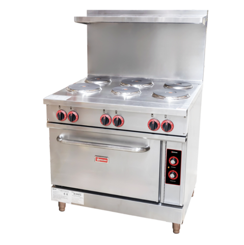 Omcan CE-CN-0036-ET - 36" Commercial Electric Range with 6 Open Burners