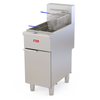 Omcan CE-CN-VF40 - 40 lb. Natural Gas Floor Fryer - 100,000 BTU