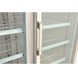 Omcan FR-CN-1250-HC - 49.2" Double Glass Door Display Freezer - 29 Cu. Ft.