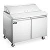 Omcan PT-CN-0920-HC - 36.2" Refrigerated Prep Table with Two Doors