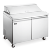 Omcan PT-CN-1194-HC - 46.9" Refrigerated Prep Table with Two Doors