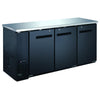 Omcan BB-CN-0020-SH - 73" Three Door Bar Cooler - 19.6 Cubic Feet