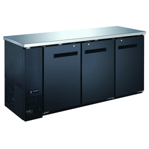 Omcan BB-CN-0020-SH - 73" Three Door Bar Cooler - 19.6 Cubic Feet