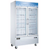 Omcan FR-CN-0045-HC - 53" Double Glass Door Display Freezer - 45 Cu. Ft.