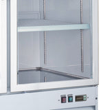 Omcan FR-CN-0045-HC - 53" Double Glass Door Display Freezer - 45 Cu. Ft.