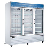 Omcan FR-CN-0052-HC - 80" Triple Glass Door Display Freezer - 52.3 Cu. Ft.