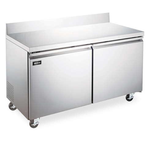 Omcan FR-CN-1524-BS-HC - 60.2" Worktop Freezer with Two Doors - 15 Cu. Ft.