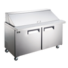 Omcan PT-CN-0920-M-HC - 36.2" Mega Top Refrigerated Prep Table with Two Doors