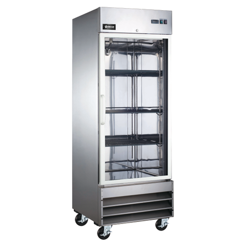 Omcan RE-CN-0021-G-HC - 29" Single Swinging Glass Door Display Cooler - 23 Cu. Ft.