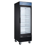 Omcan FR-CN-0012-HC-BK - 27.2" Single Glass Door Display Freezer - 13 Cu. Ft.