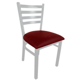 Omcan - Restaurant Chair with Seat, Metal Ladder Back, & Black Frame