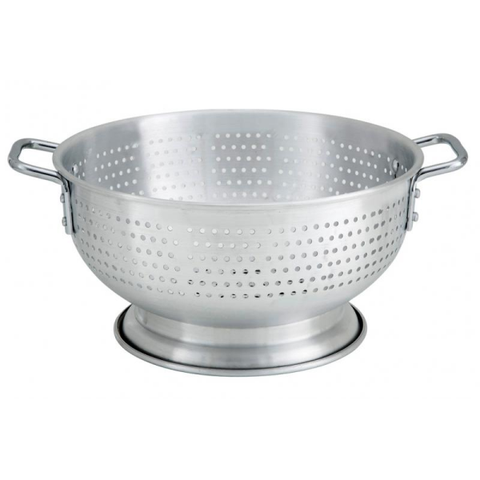 Omcan 80406 - 16 Qt. Aluminum Colander Strainer with Handles and Base