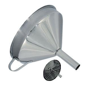 Omcan 80415 - 5" Stainless Steel Funnel with Removable Strainer