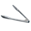 Omcan - Medium-Weight Stainless Steel Tongs with Scalloped Edges