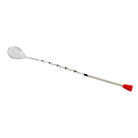 Omcan 80845 - 11" Stainless Steel Bar Spoon with Red Knob