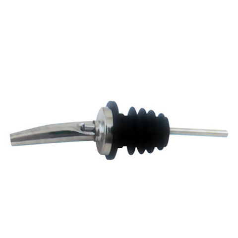 Omcan 80850 - Speed Pourer with Stainless Steel Tapered Spout/Nozzle and Black Plastic Stopper