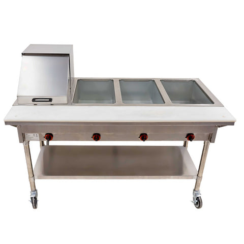 Omcan 81124 - Roll Top Cover with Handle for Steam Pan Table