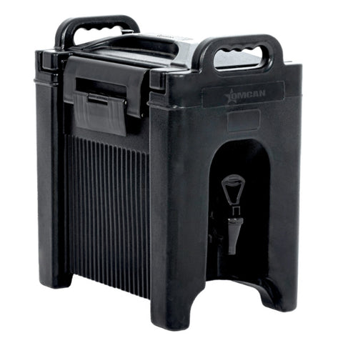 Omcan - Insulated Mobile Polyethylene Beverage Dispenser - Black