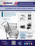 Omcan 44555 - Shopping Cart – Double Baskets