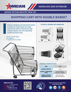 Omcan 44555 - Shopping Cart – Double Baskets