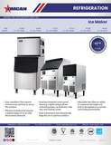 Omcan 46452 - 30″ Ice Maker Machine with 375 lb. Ice Bin – Ice Yield 500 lb. per Day