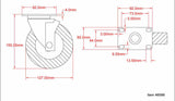 Omcan 46586 - Caster without Brake for Dish Cabinets and Worktable Cabinets