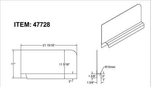 Omcan 47728 - Stainless Steel Splash Guard for 18″ x 18″ Pot Sinks – Right
