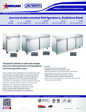 Omcan 59054 - Aurora 27″ One (1) Door Undercounter Refrigerator, 6 cu.ft. (177 L), Stainless Steel