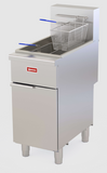 Omcan 48550 - 50 lbs. Open Pot Natural Gas Fryer Floor Model - 122,000 BTU