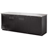 True TBB-4-HC - 90.4" Bar Cooler with Three Swinging Solid Doors