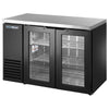 True TBB24-48-2G-Z1-SFT-B-1 - 48.2" Bar Cooler with Two Swinging Glass Doors