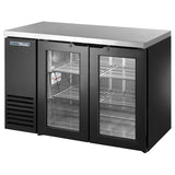 True TBB24-48-2G-Z1-SFT-B-1 - 48.2" Bar Cooler with Two Swinging Glass Doors