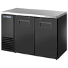 True TBB24-48-2S-Z1-SFT-B-1 - 48.2" Bar Cooler with Two Swinging Solid Doors