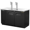 True TDD-2-HC - 58.9" Bar Cooler with Two Swinging Solid Doors and Two Beer Dispensers