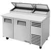 True TPP-AT-60-HC - 60.25" Refrigerated Pizza Prep Table with Two Doors and Alternate Top
