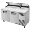 True TPP-AT-67-HC - 67.4" Refrigerated Pizza Prep Table with Two Doors and Alternate Top