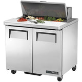 True TSSU-36-08-HC - 36" Refrigerated Prep Table with Two Doors
