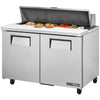 True TSSU-48-12-HC - 48" Refrigerated Prep Table with Two Doors