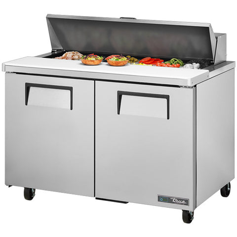 True TSSU-48-12-HC - 48" Refrigerated Prep Table with Two Doors