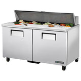 True TSSU-60-16-HC - 60" Refrigerated Prep Table with Two Doors