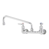 T&S Brass B-0231 - Wall-Mounted Double Pantry Faucet with Lever Handles - 12" Swing Nozzle